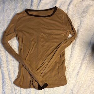 Women's brown Long Sleeve Top